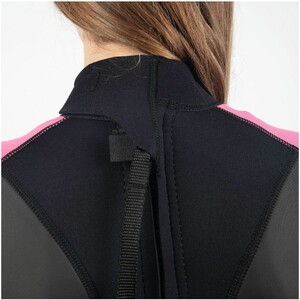 2024 Gul Junior Girls G-Force 3mm Flatlock Wetsuit GF1308-B7 - Black / Pink